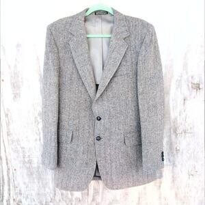 Rare Harris Tweed Handwoven 100% Pure Scottish Wool Sport Coat Gray Men's 41